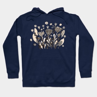 Watercolor whimsical flowers - beige Hoodie